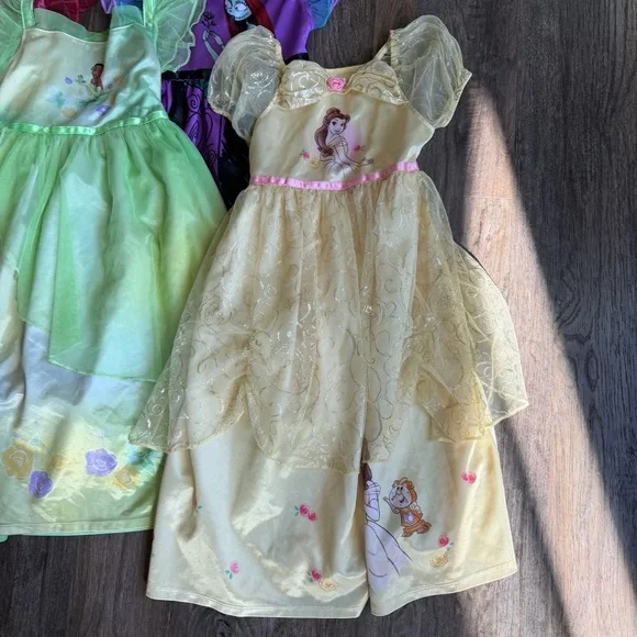 Disney Princess Toddler Nightgown Set of 5 - Ariel Belle Tiana Sally 4T/5T - Picture 3 of 6